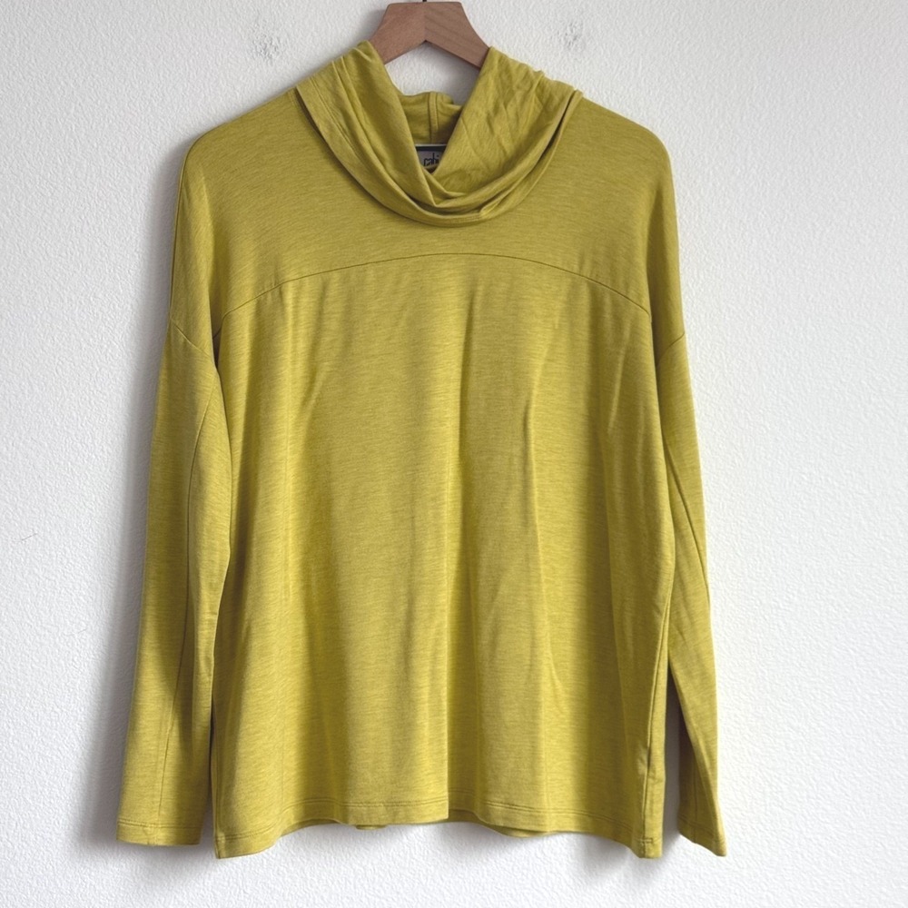 Cabi Ease Turtleneck XS Green Goblincore Slouchy Cowl Neck Long Sleeve Top 4193